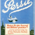 persil 1927 Werbefaltblatt zur Himmelsschreiber-Aktion von 1927