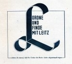 Leitz-Ordner-Deckblatt (30er Jahre)