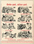 Einwickelbogen mit Reklametext in Bilderbogenform (ca. 1913)