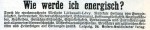 Inserat "Wie werde ich energisch?" 1909