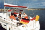 Hans-Jürgen Mende und DS an Deck